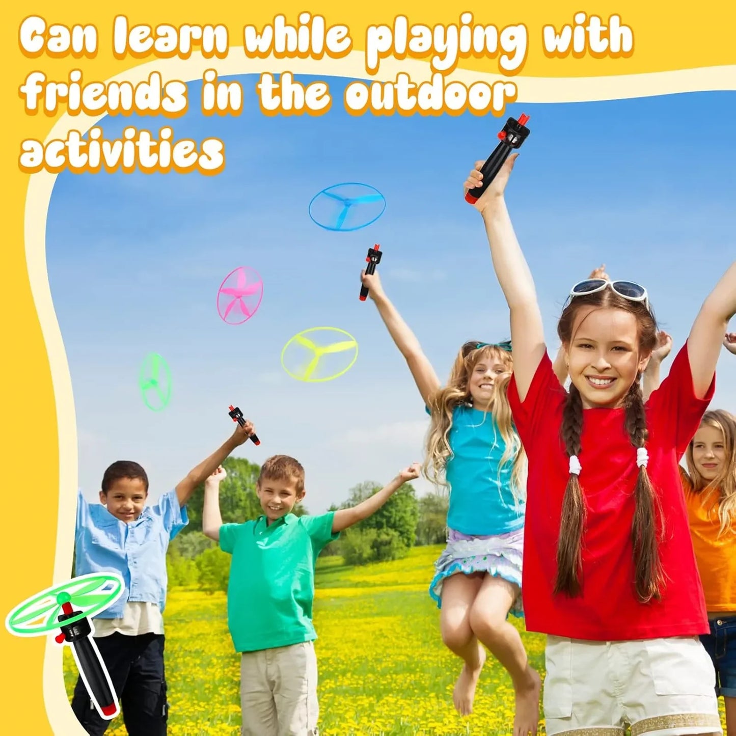 Kind Sportspielzeug Untertasse mit rotierendem Fliegen-Hubschrauber