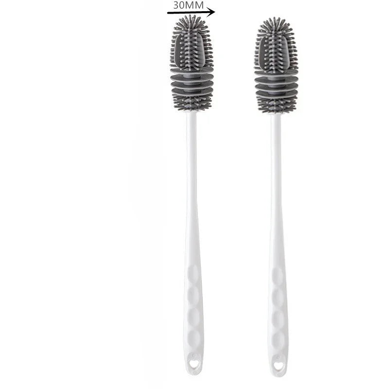 Flexible Silikonbürste langer Griff – Sanfte Reinigung für Flaschen, Gläser, Vasen