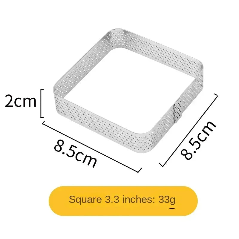 Perforierter Tartering für perfekte Obst Mousse Kuchen & Desserts