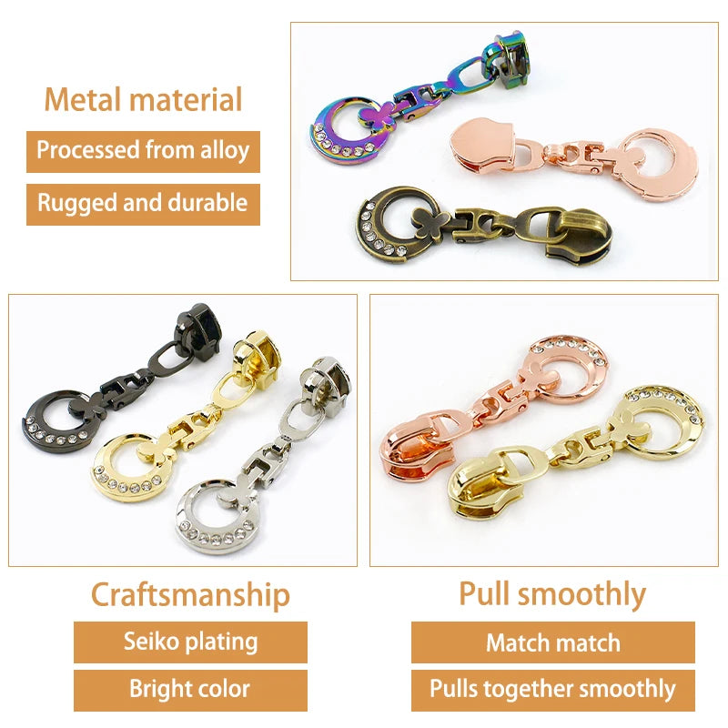 Robuster Reißverschlussschieber Reparatur Set für Bekleidung Taschen