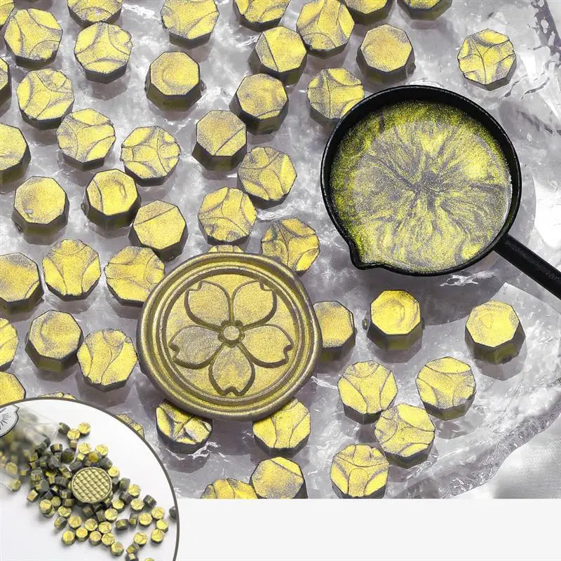 100 Glitzer Wachsperlen für stilvolle Siegel DIY Dekoration