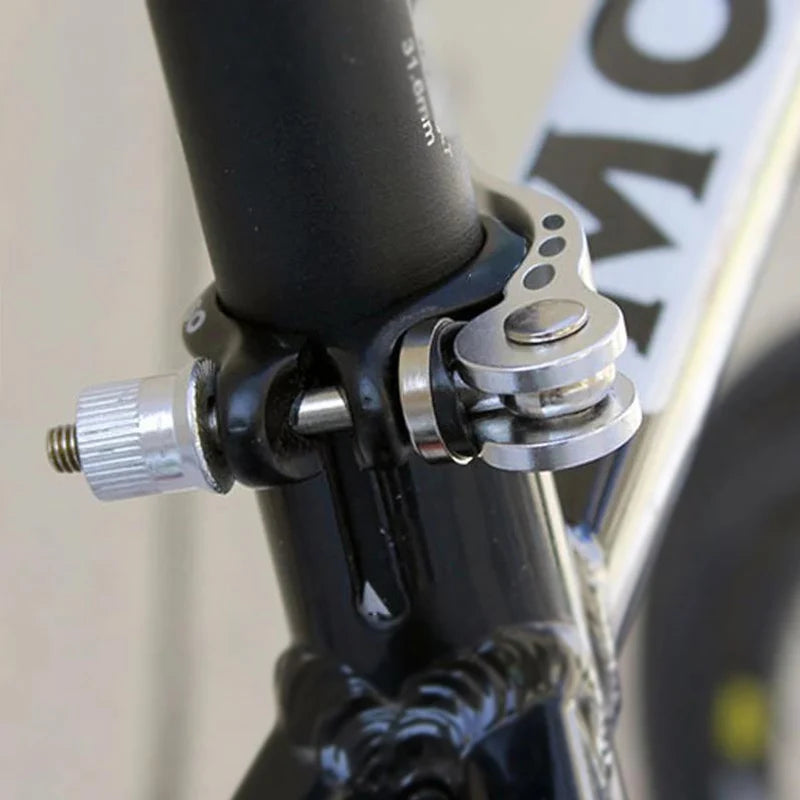 Leichte Aluminium Sattelstützenklemme M6 x 65 mm mit Schnellverschluss, bunt