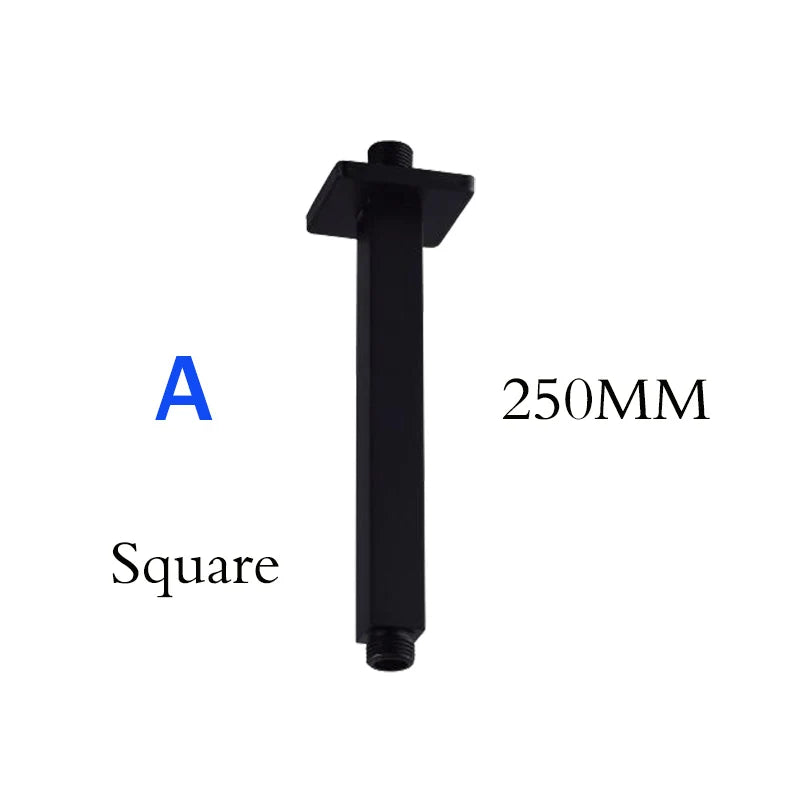 Ultradünner Edelstahl Duschkopf Regenduschkopf 8 10 12 16 Zoll Schwarz