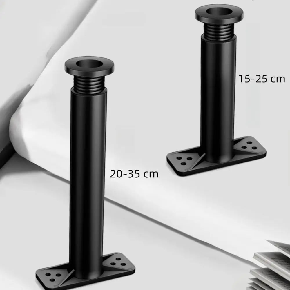 4er Set Metall Möbelstützbeine verstellbar 15 bis 25cm Schwarz Ersatz