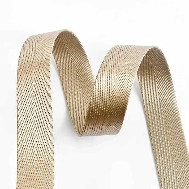 10m Nylon Gurtband 25mm Schwarz für Rucksack, Tasche, Gürtel, DIY Nähen