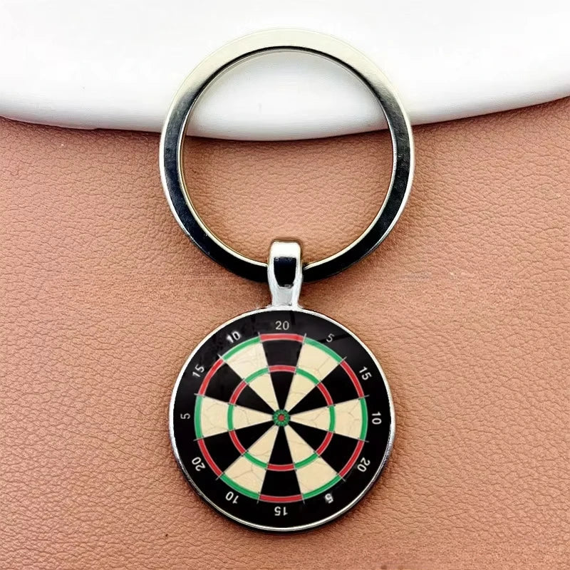 Dart Ziel Schlüsselanhänger Retro Stil Metall Anhänger Unisex Geschenkidee