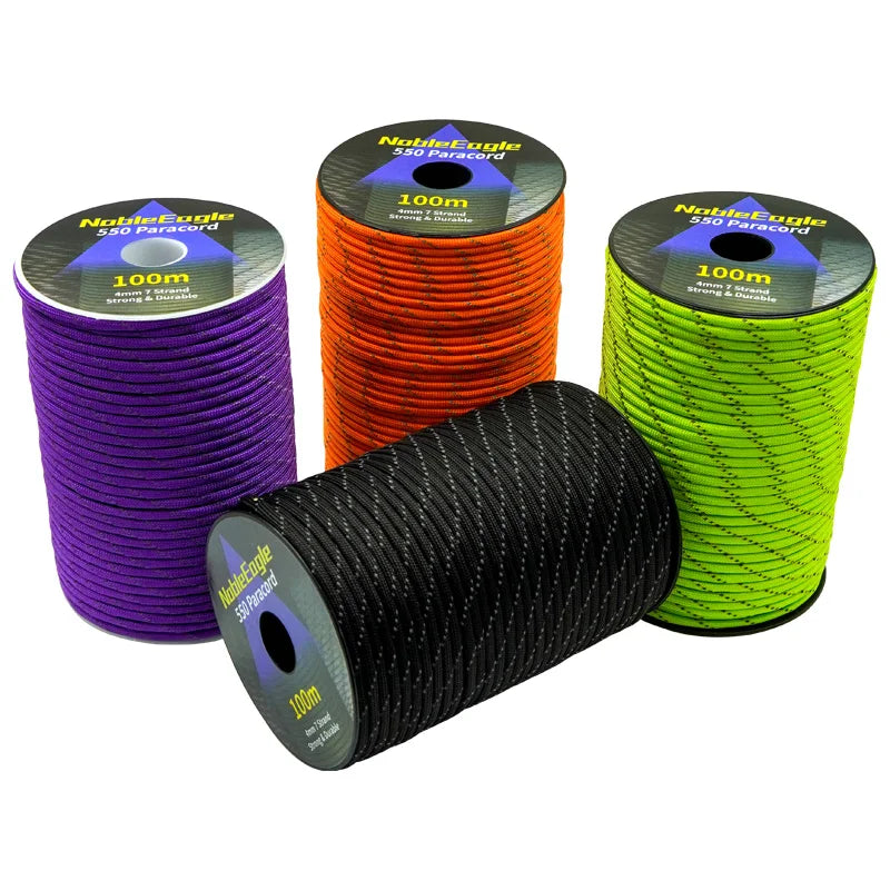Reflektierendes 7-Strang Paracord 4mm 550LB Fallschirmseil für Outdoor