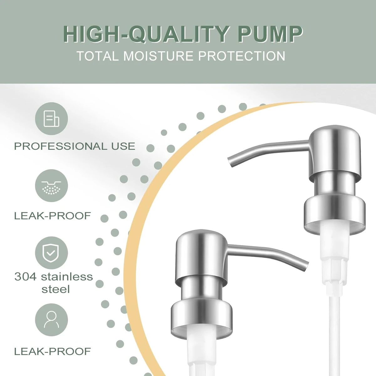 Edelstahl Pumpenkopf 2,5cm für Seifenspender Bad und Küche