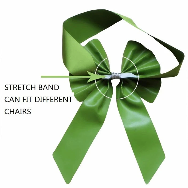 Stretch Stuhlschärpen aus Organza mit Schleifen für Events