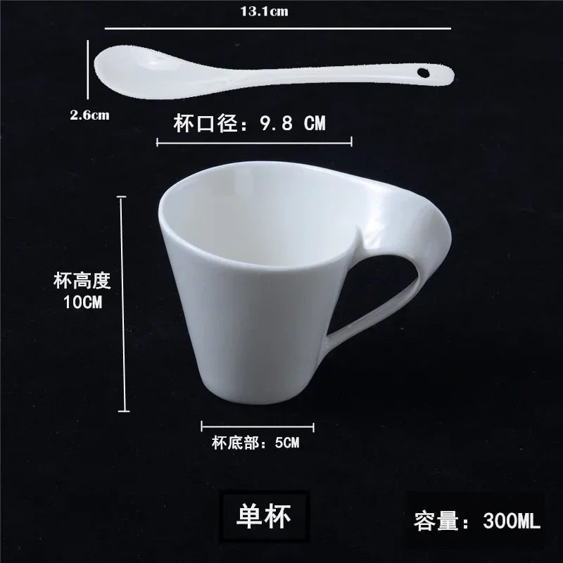 Espresso Tassen Set aus Keramik mit Löffel und Untersetzer