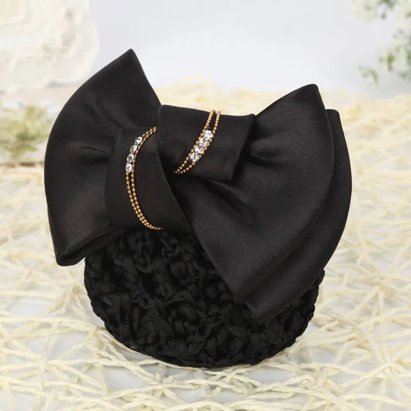 Elegante Satin Haarspange mit Netz für sicheren Halt – 11x9 cm Accessoire