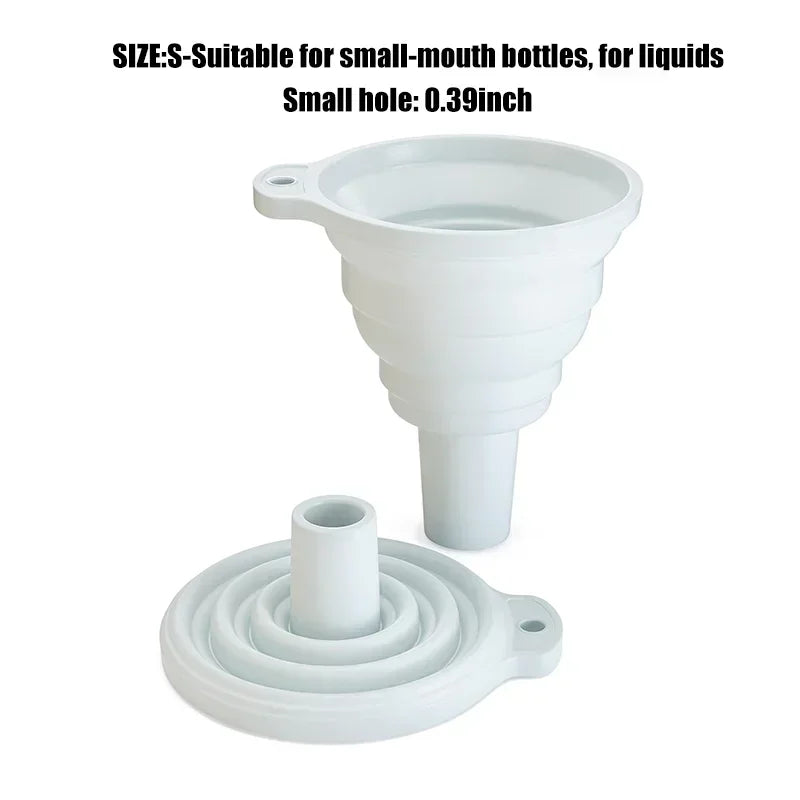 Faltbarer Silikon Küchentrichter für Flüssigkeitsbefüllung und Öl