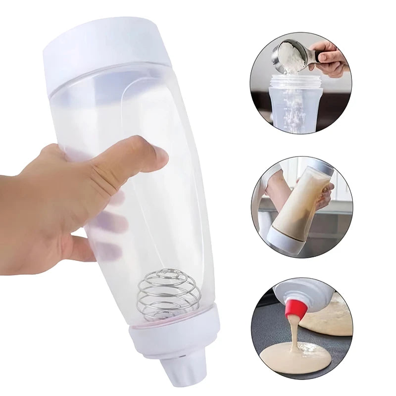 1000ml Teig-Mischflasche aus Kunststoff – Handlicher Küchenhelfer