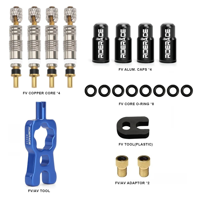 Präzises Presta Tubeless Ventil Core Kit – langlebig, abnehmbar - dicht