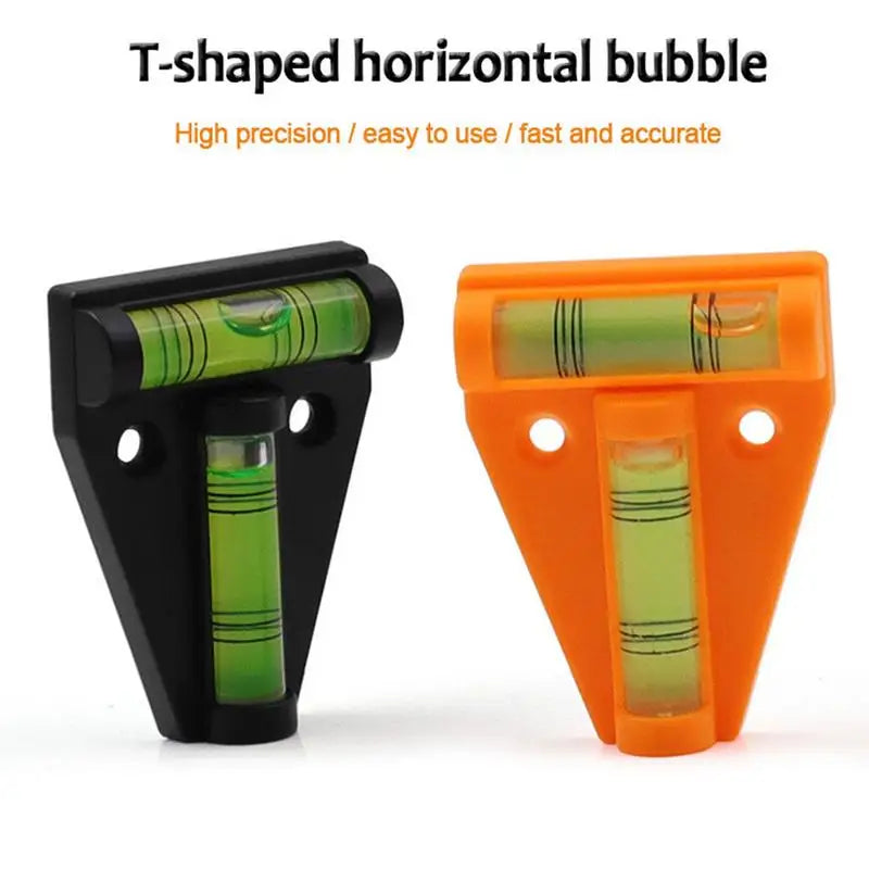 T-Typ Wasserwaage Kunststoff: Präzise Vertikal/Horizontal Messung f. Wohnmobil