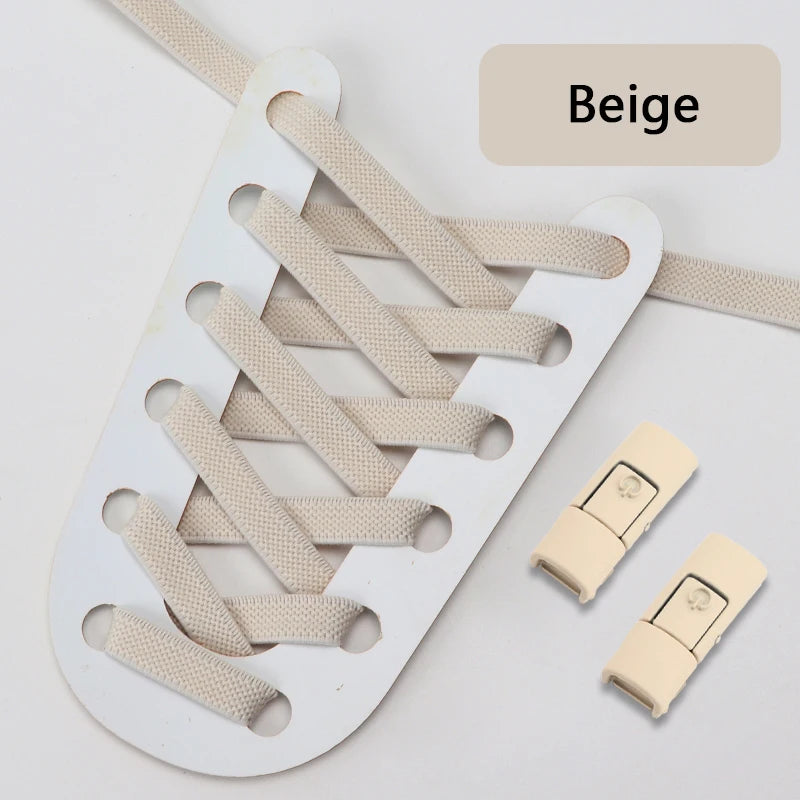 No Tie elastische flache Schnürsenkel mit Press Lock für Kinder und Erwachsene