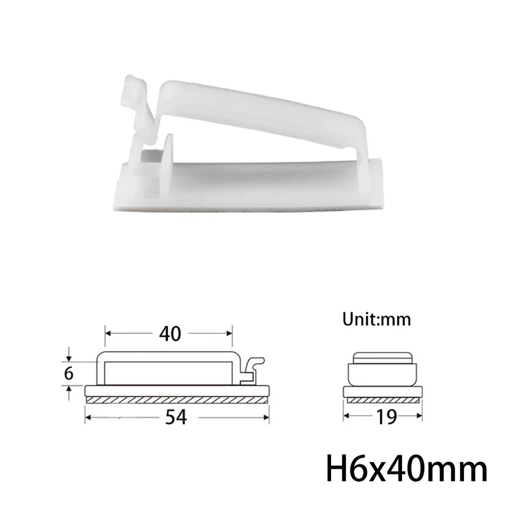 10er Set Kabel Organizer Clips für sauberen Desktop: Maus, Kopfhörer, USB
