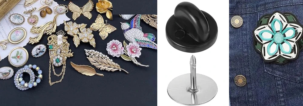 Metall Locking Pin Brosche Abzeichen Halter Verschluss für DIY Schmuck und Handwerk-Yabubest - Home & More