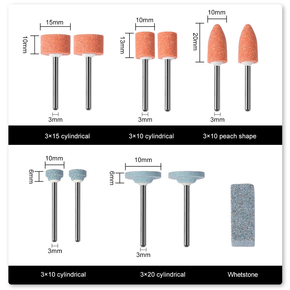 11-teiliges Schleifkopf Set für Metall und Holz Polieren und Schleifen
