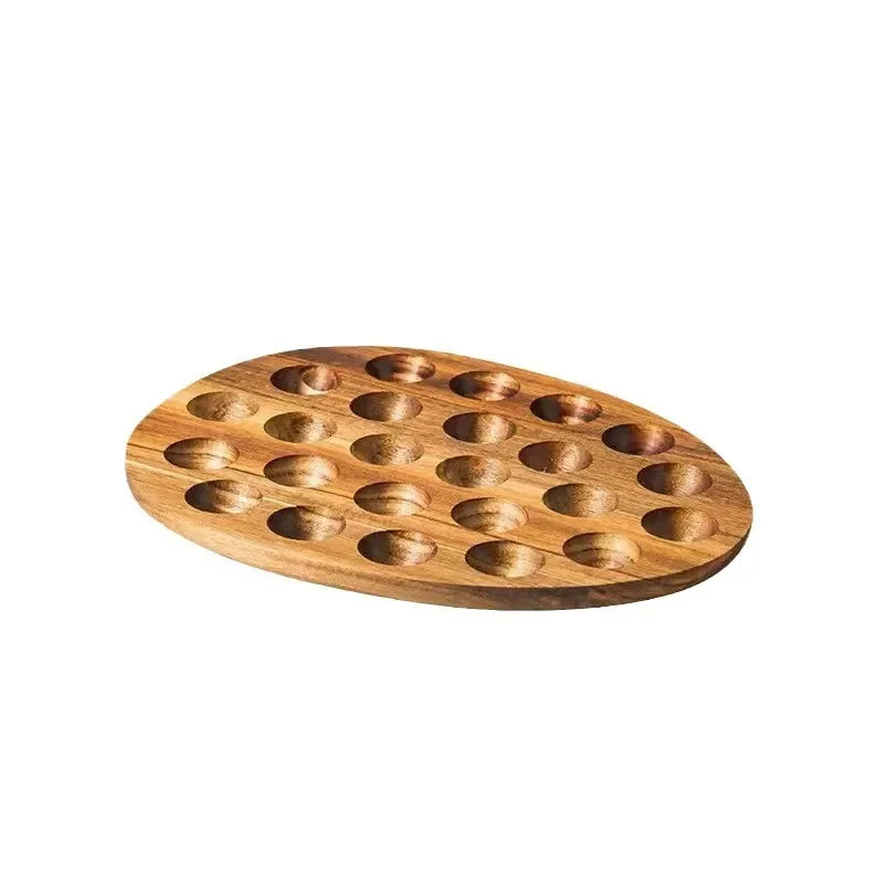 Platzsparender Holz Eier Lagerungsbox Organizer