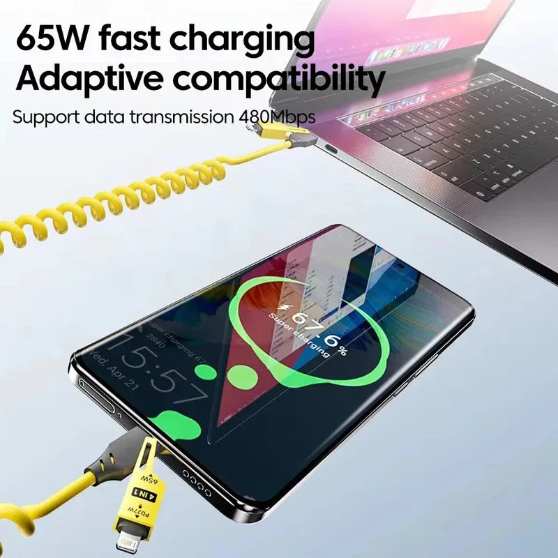 vielseitiges usb c ladegerät mit 65 w schnellladung für mobile geräte