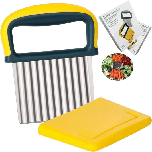 Edelstahl Kartoffel Slicer mit Wellenmesser für kreative Küche
