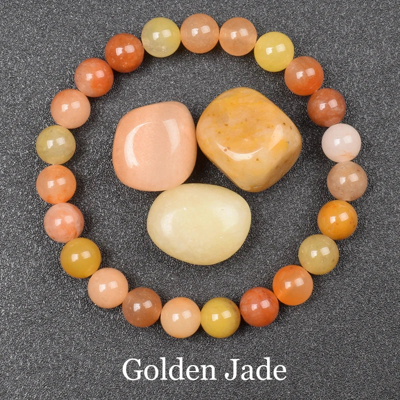 Goldener Obsidian Armband Naturstein Perlen Unisex | Energie & Stil