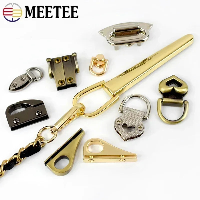 5er Set Metall Clip Schnallen fuer Handtaschen und DIY Riemen