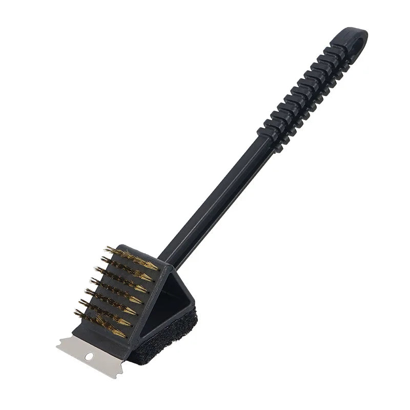 3-in-1 Kupfer-Draht Reinigungsbürste mit langem Griff für Grill und Ofen