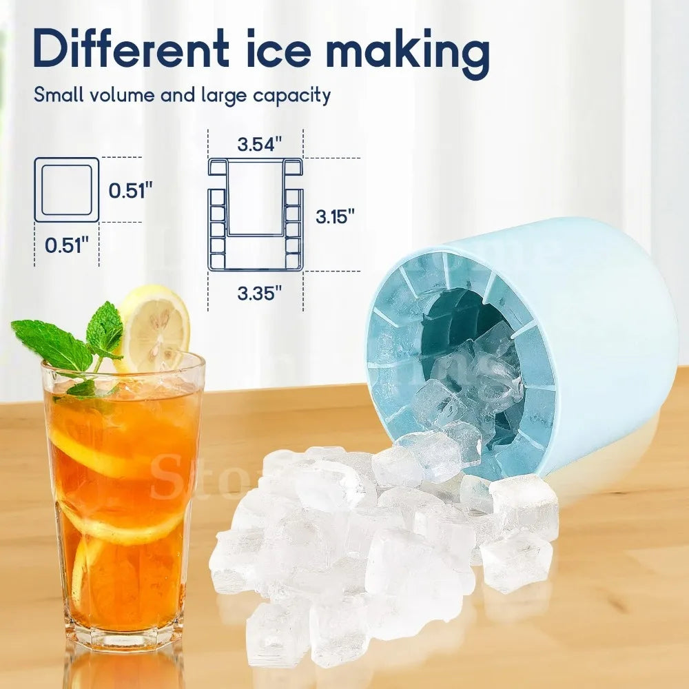 Silikon Eiswürfelform mit Eiskübel für Drinks und Partys