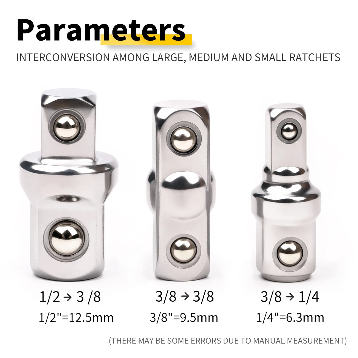 Doppelkopf Steckschlüssel Adapter Set 1 4 3 8 1 2 Zoll Ratschenschlüssel