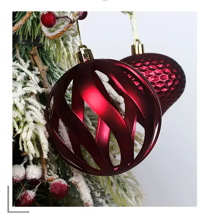 48 teiliges Set Hohl Weihnachtskugeln zum Aufhängen