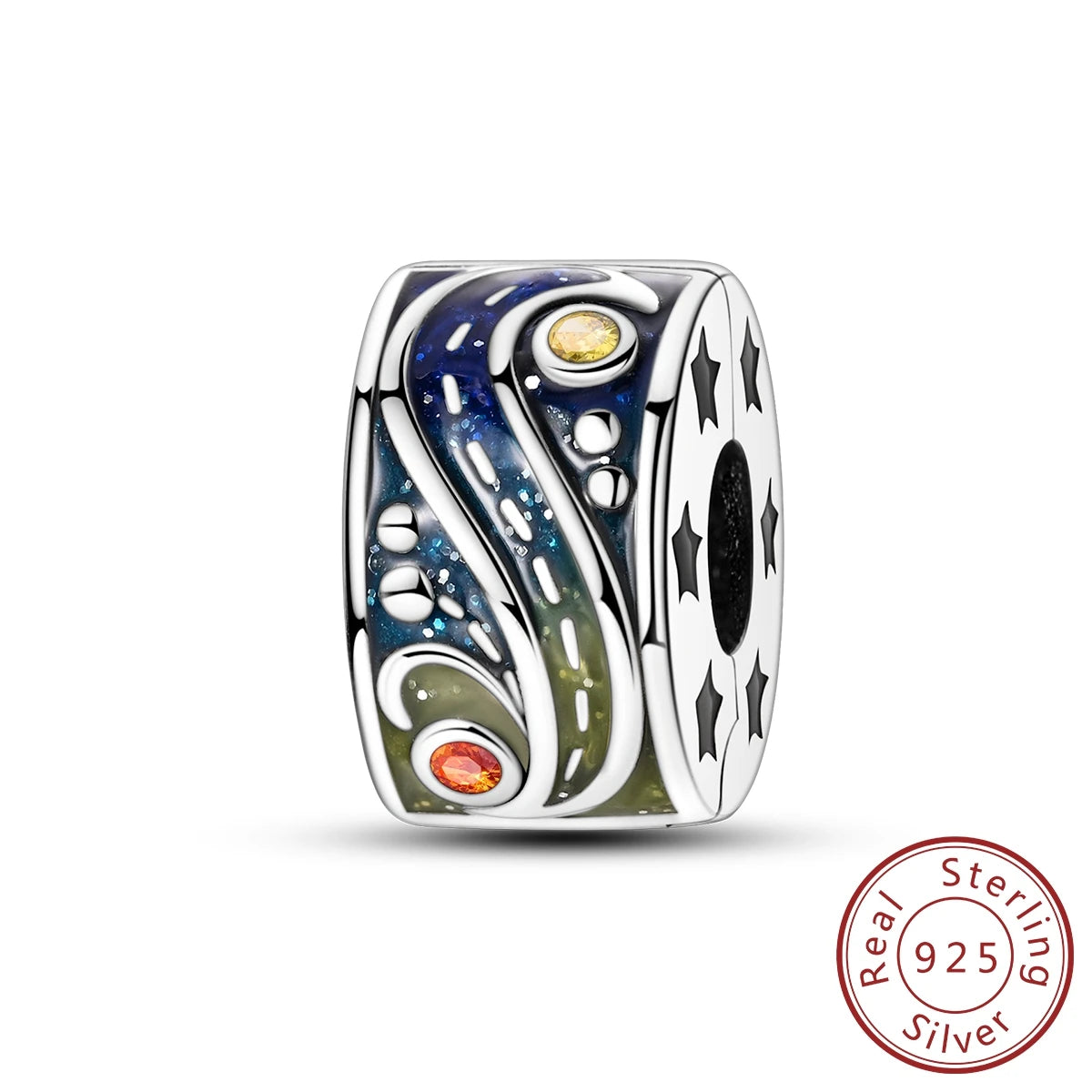 925er Sterlingsilber Charms mit Zirkon – Familie, Hund - Sternenhimmel Set