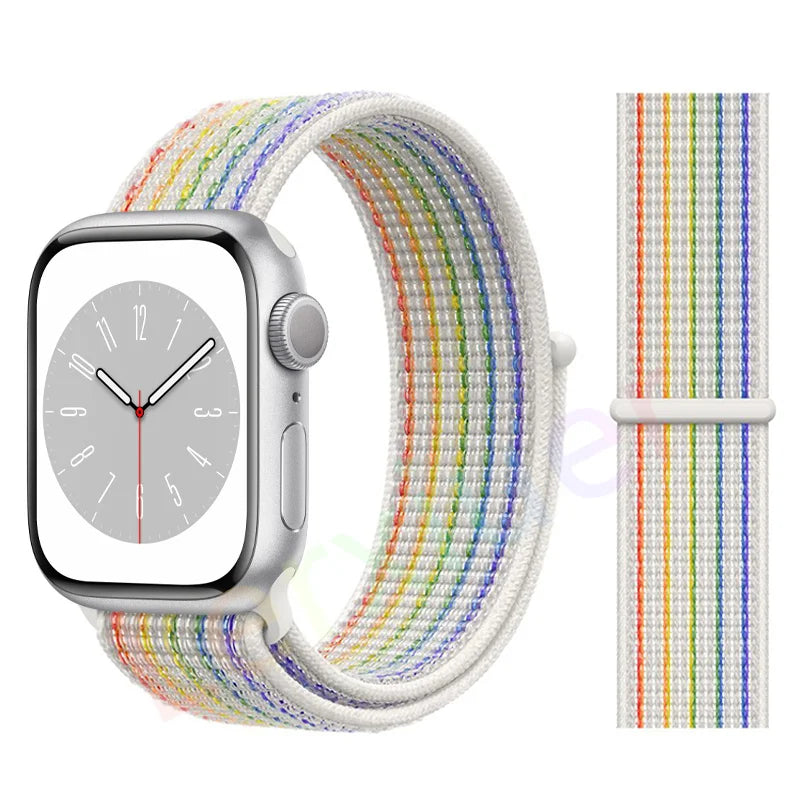 Nylon Schlaufenarmband für Apple Watch alle Serien und Größen