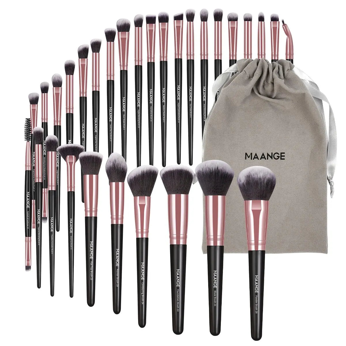 MAANGE 30-teiliges Make-up-Pinsel-Set mit Tasche-Yabubest - Home & More