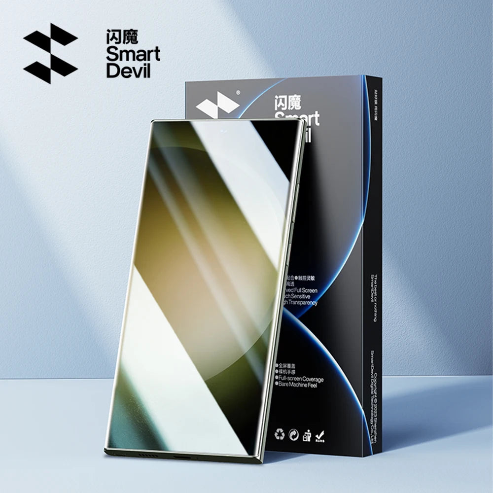 SmartDevil UV-Vollkleber Displayschutz für Samsung S24/S23 Ultra Anti-Fingerabdruck