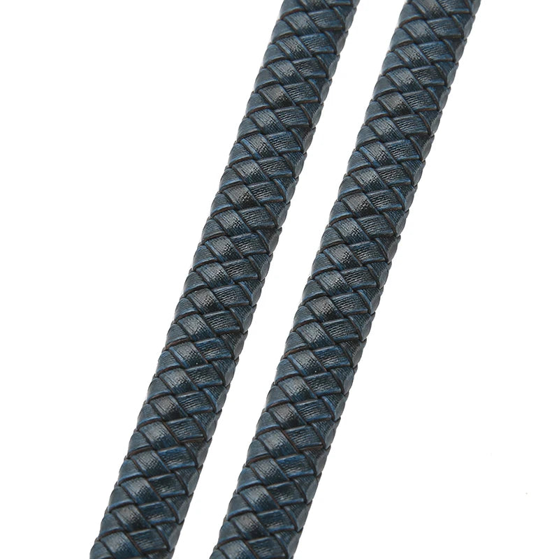 Flaches echtes Lederband 0,5 oder 1 Meter für Schmuck 8, 10 und 12 mm breit-Yabubest - Home & More