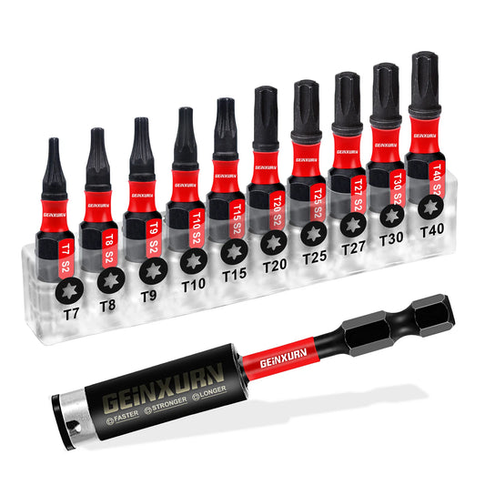 Stoßfeste Torx-Bits T7-T40 aus S2 Stahl – 20-29 starke 1-Zoll Schrauberbits