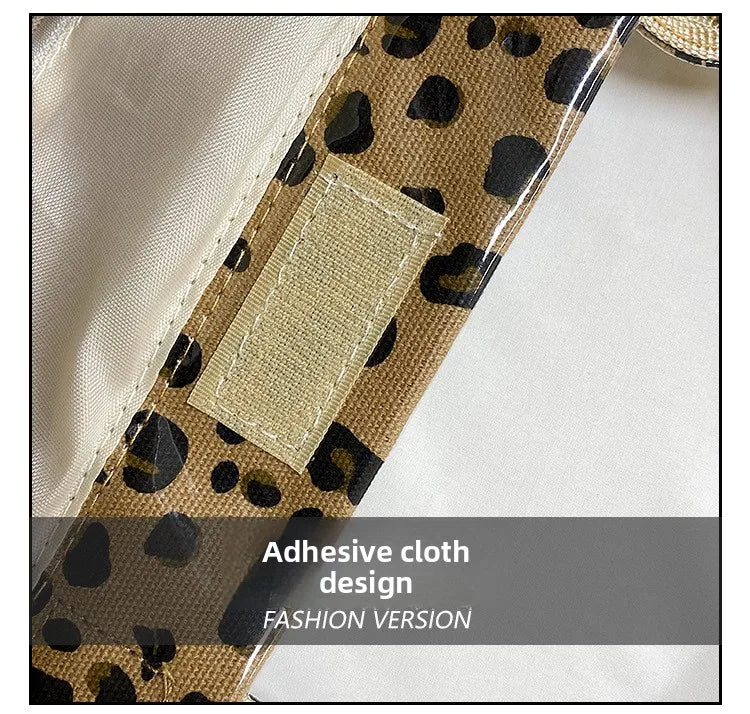 Leichte Damenhandtasche mit großem Fassungsvermögen im Leopardenmuster