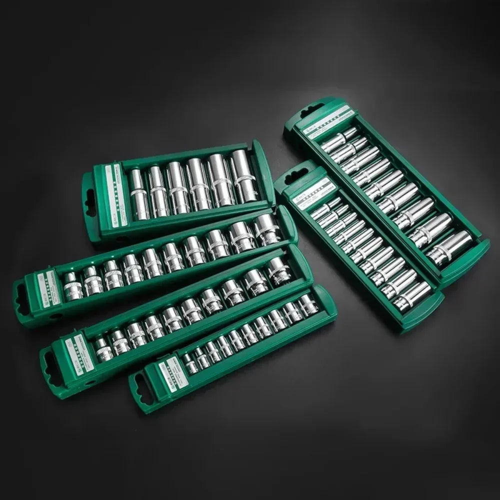 Vielseitiges Hex Steckschlüssel Set mit Ratsche und Halter