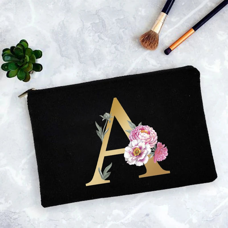 Florale Kosmetiktasche mit Reißverschluss für Damen und Brautjungfern