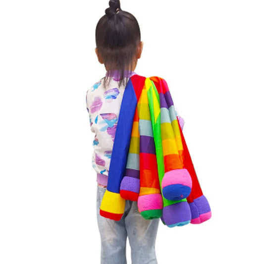 Regenbogen Meteorball für Outdoor Spiele - Motoriktraining | 90cm Wurfball
