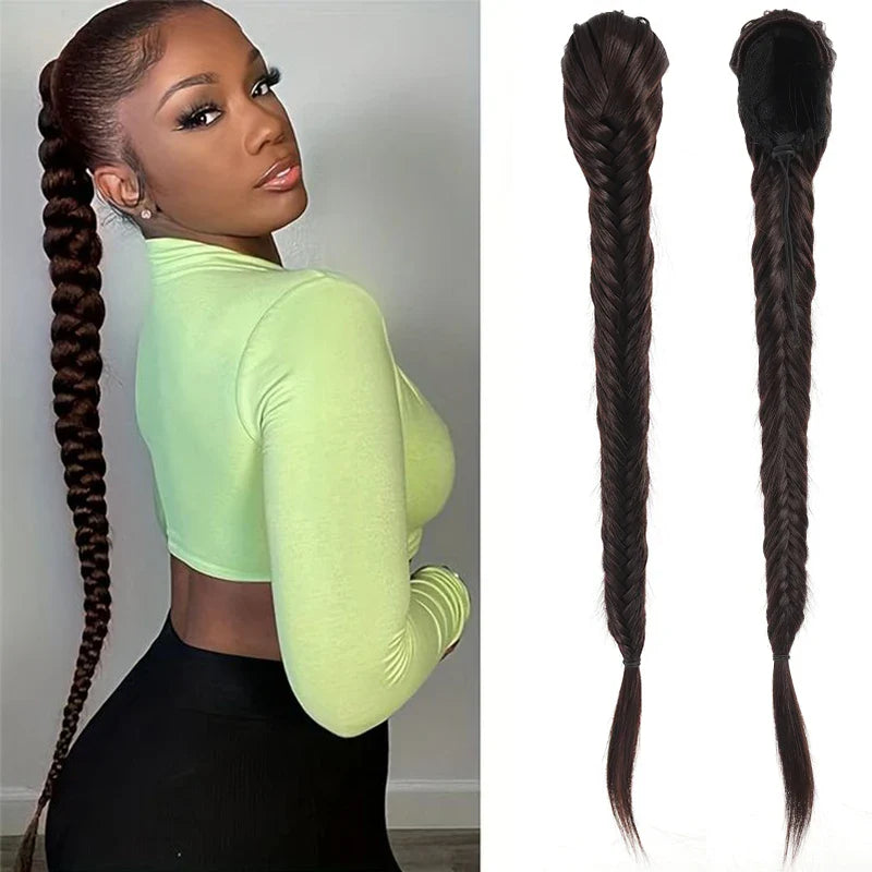 24 Zoll lockige synthetische Clip-in Pferdeschwanzverlängerung-ARI