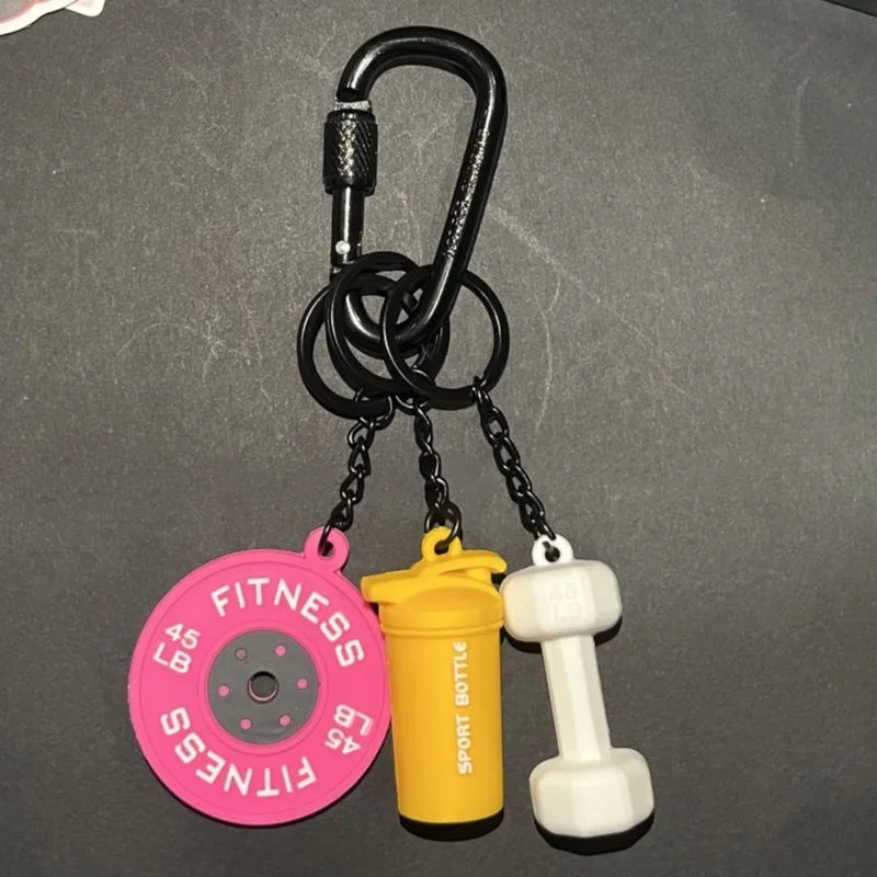 Sportlicher DIY Hantel Schlüsselanhänger Rucksack-Anhänger Geschenk Set