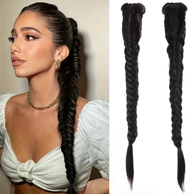 24 Zoll lockige synthetische Clip-in Pferdeschwanzverlängerung-ARI