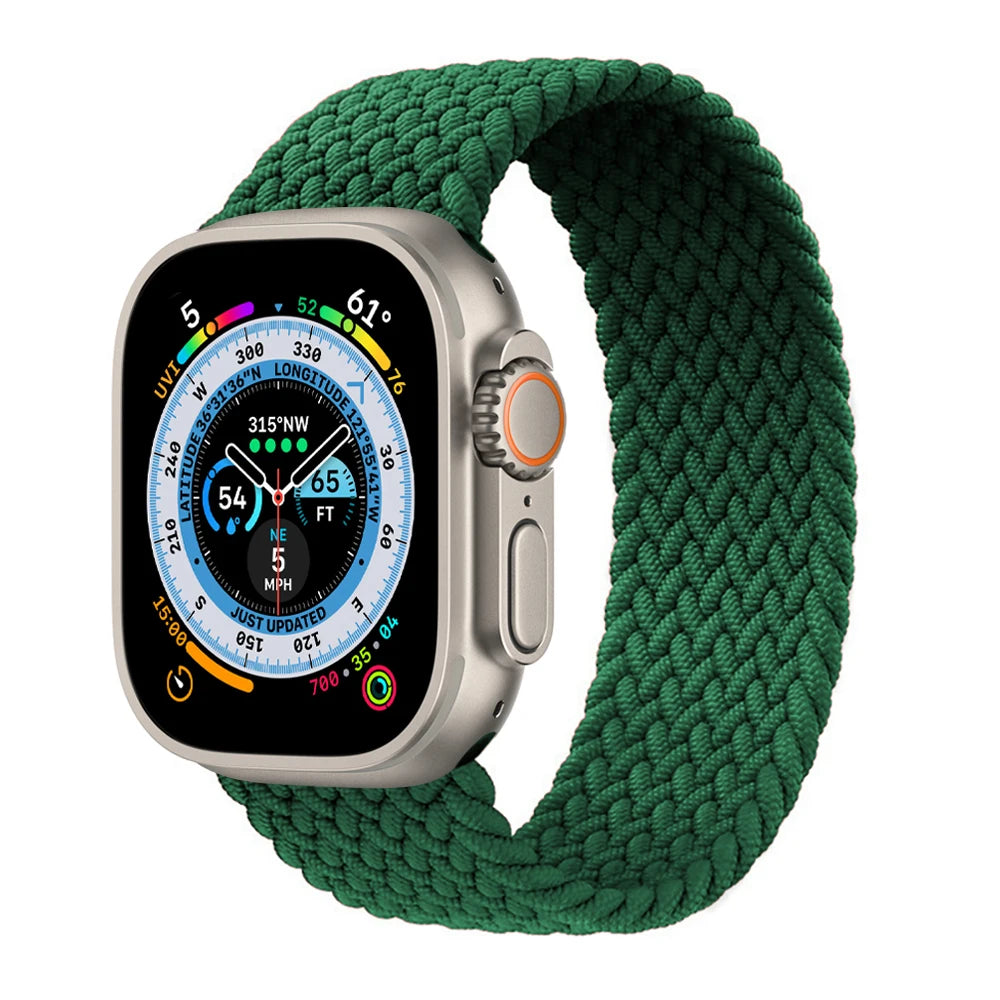 Geflochtenes Solo Loop Ersatzarmband für Smartwatch 38-49mm Unisex
