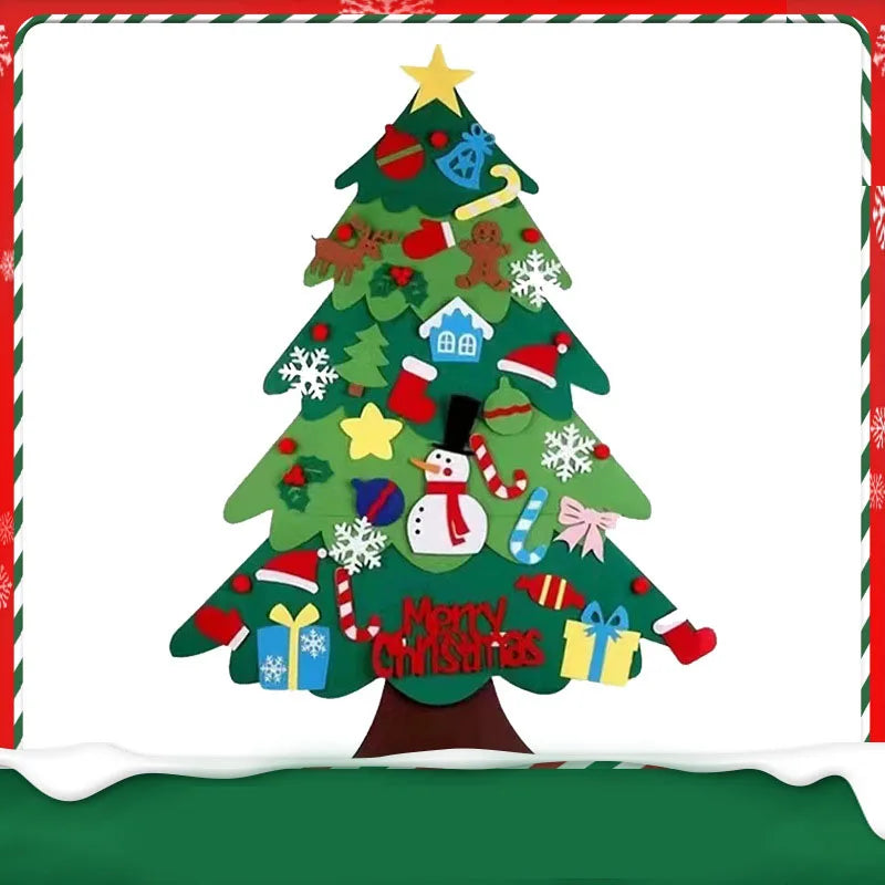 DIY Filz Weihnachtsbaum für Kinder und festliche Dekoration