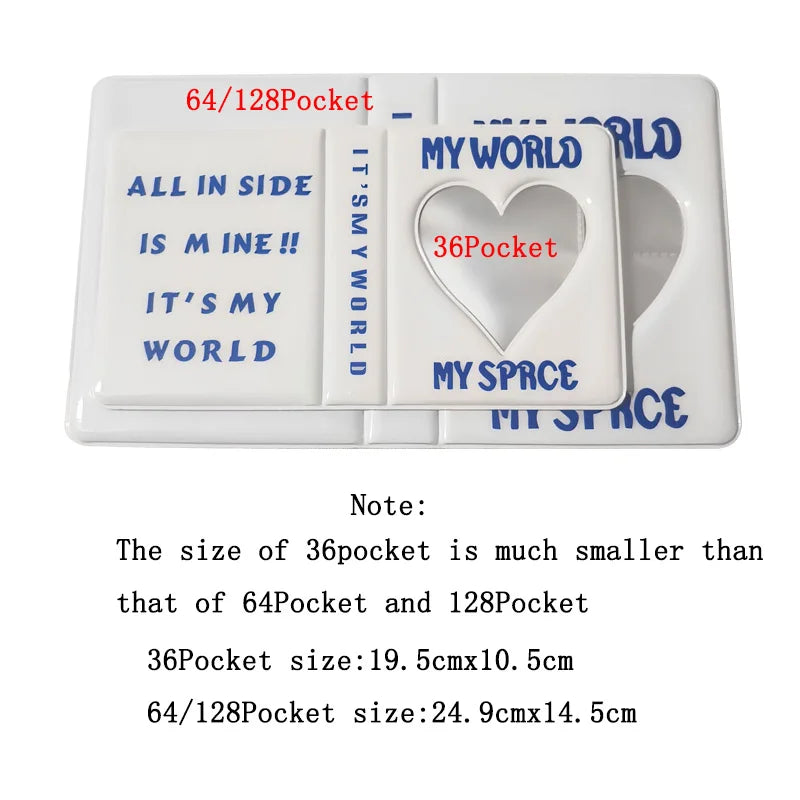 Mini Fotokartenhalter Sammelalbum für K-Pop & Fotos - 36 64 128 Fächer