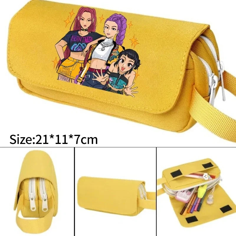 Großes mehrschichtiges Kpop Demon Hunt Federmäppchen für Schüler