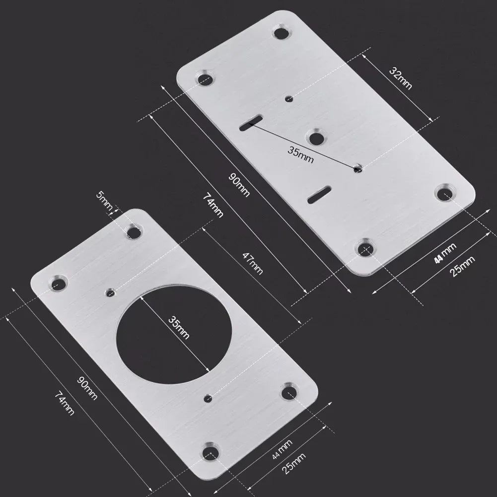 4er Set Reparaturplatten aus Edelstahl für Möbel Schubladen - Tische